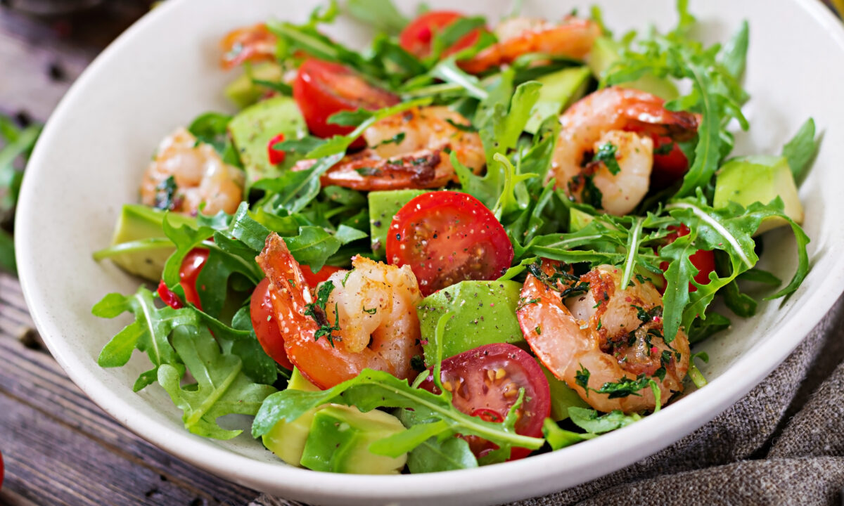 Салат з креветками