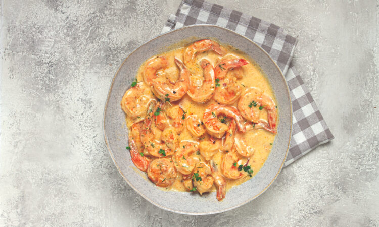 Креветки в часниковому соусі