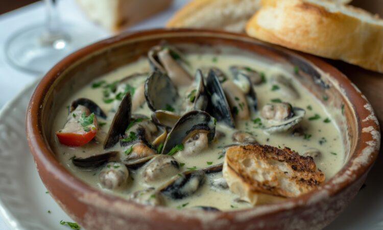 Мидии в соусе