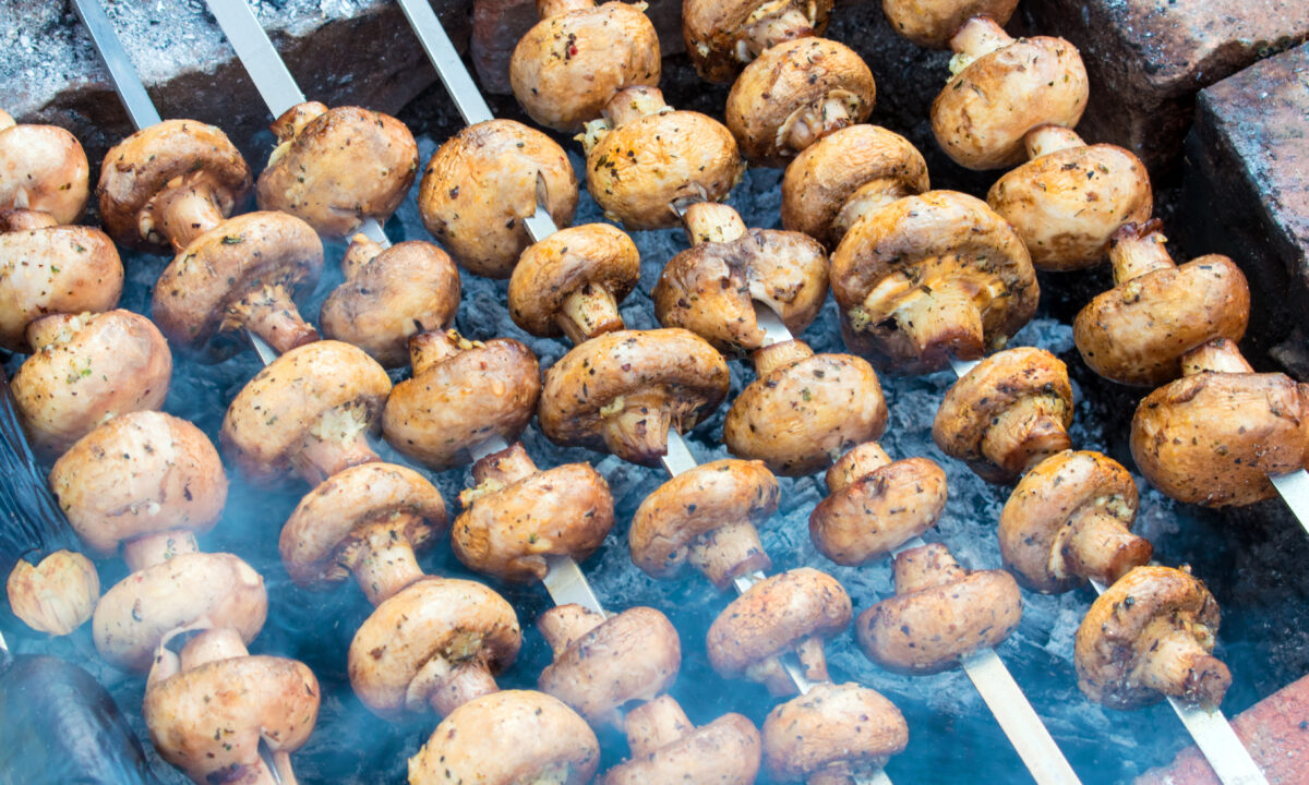 Шампиньоны на гриле