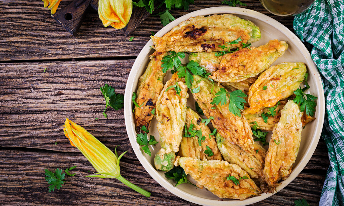 смажені квіти цукіні