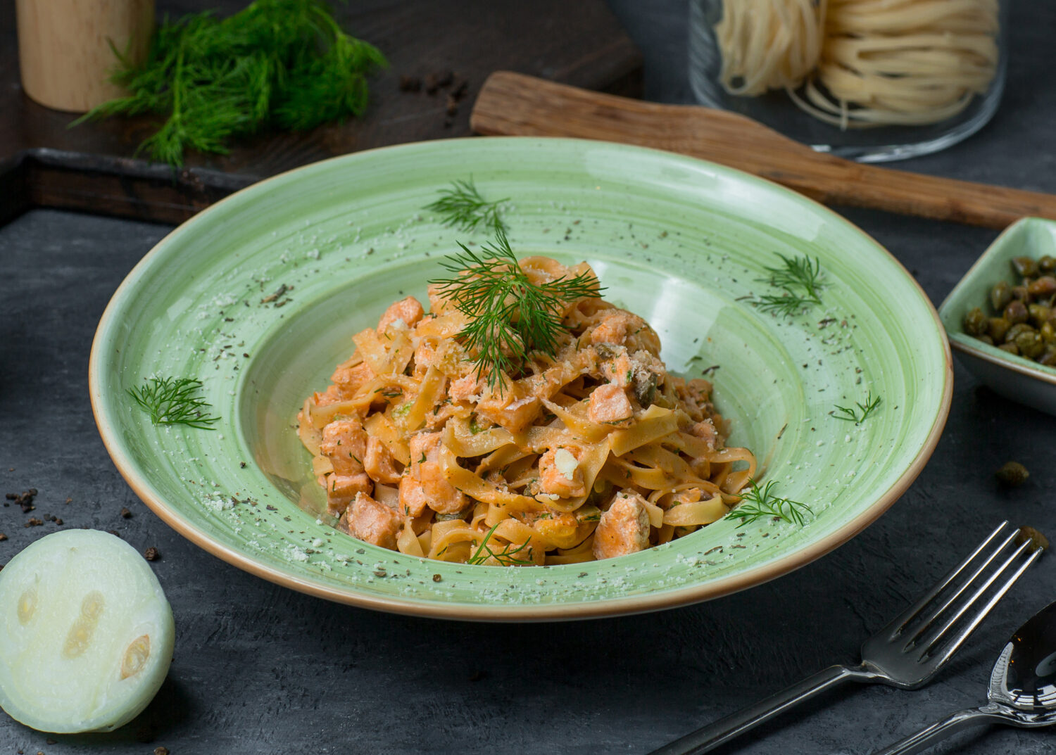 Паста з лососем