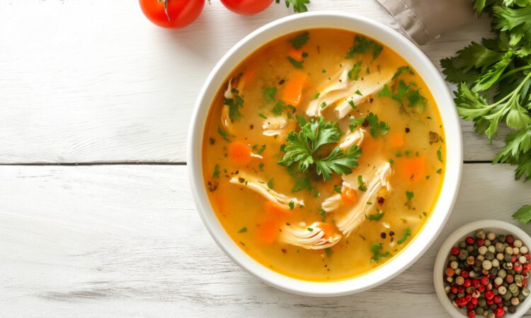 Рибний суп із лосося