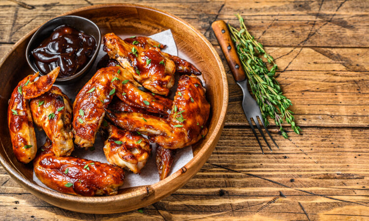 Крылья в медово-горчичном соусе