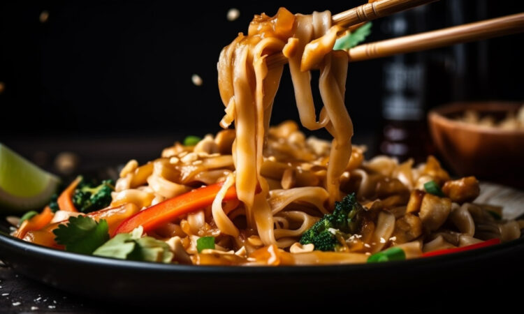 Лапша удон с овощами