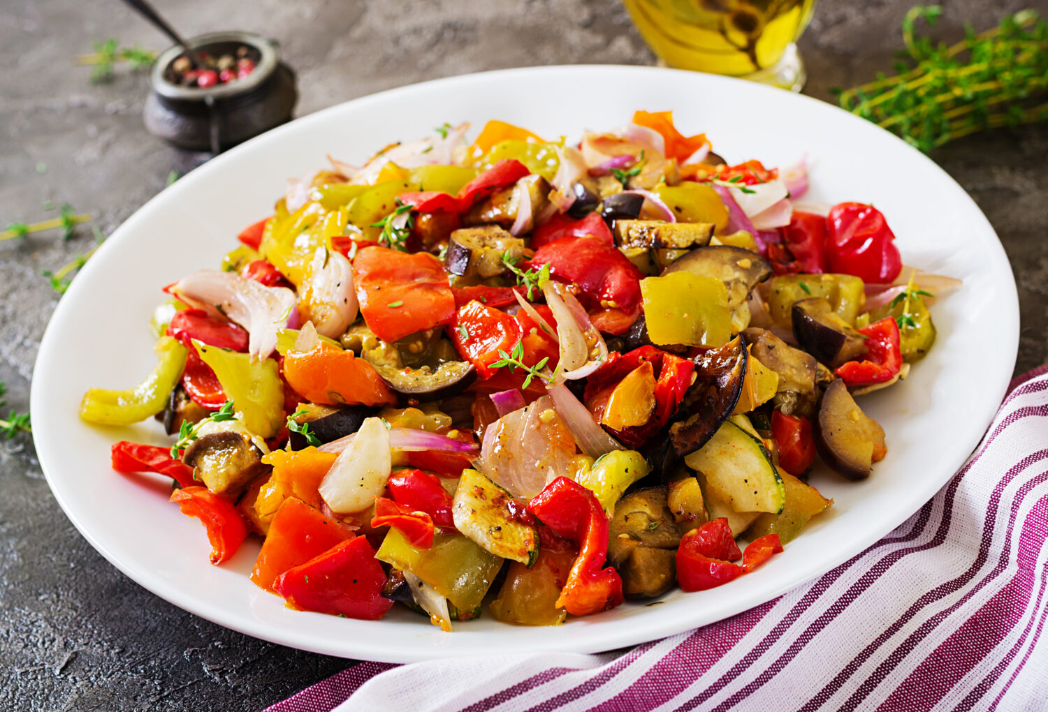 Салат с запеченными овощами