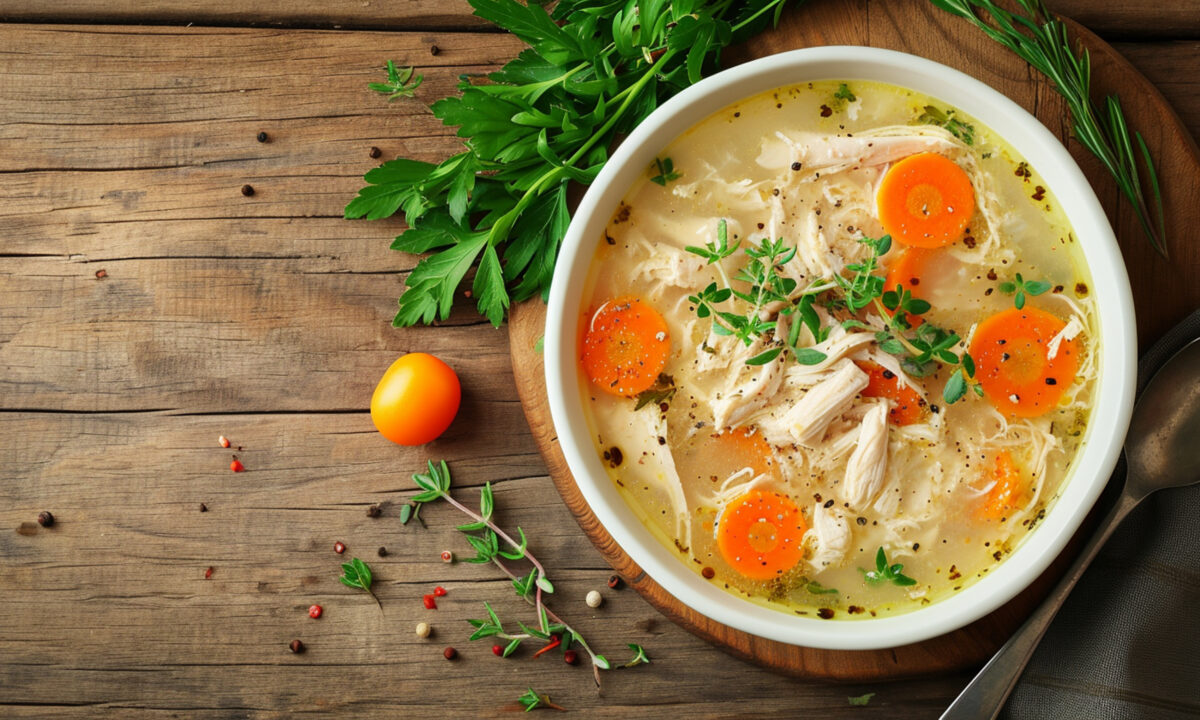 Курячий суп із галушками