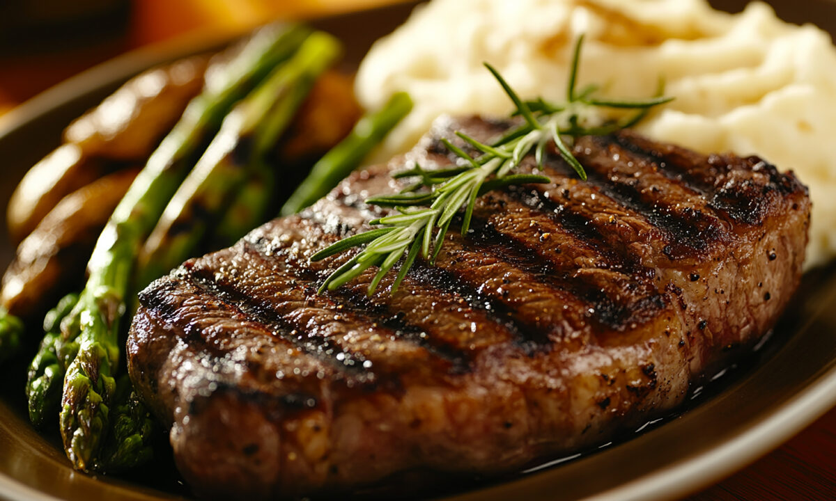 Стейк рибай на гриле