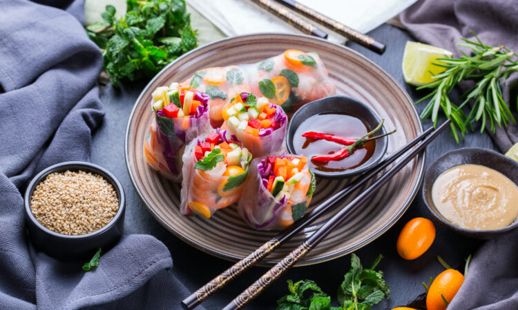 Спрінг-ролли з овочами та тофу