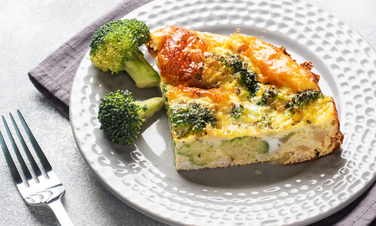 Запіканка з броколі та грибами