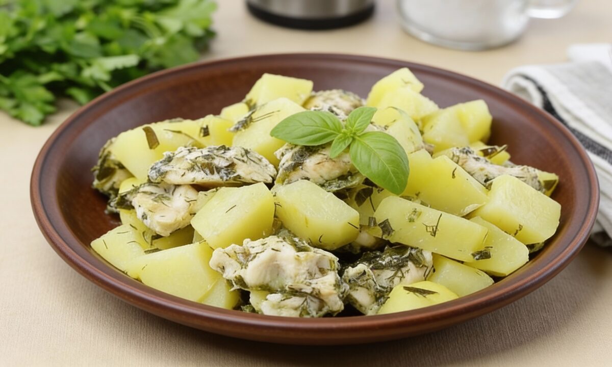 куриное филе с картошкой