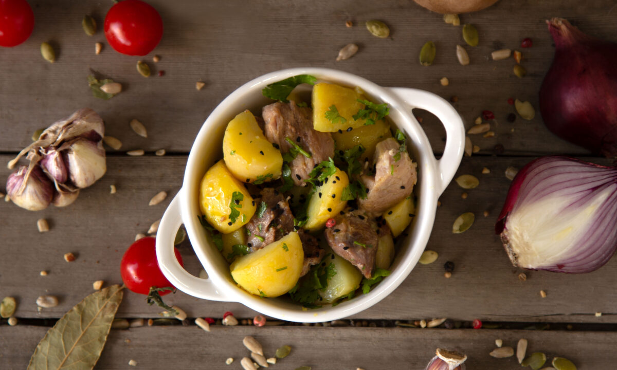 мясо с картофелем