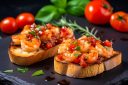 Брускетта з креветками