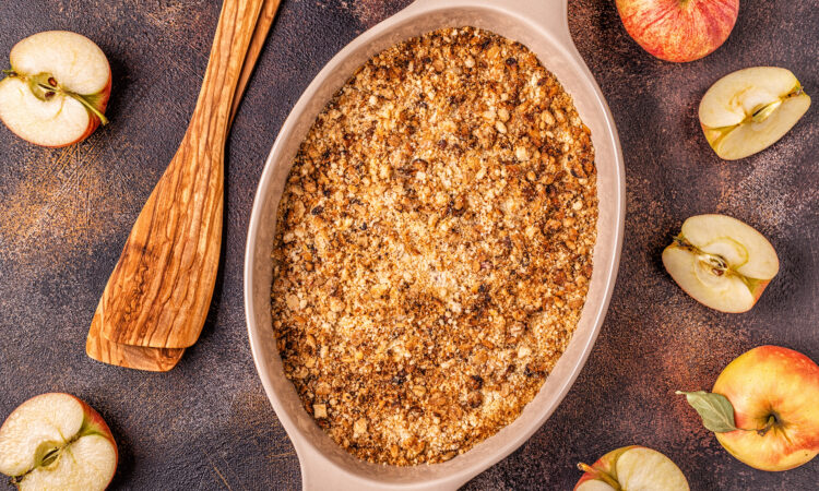 Сочный яблочный крамбл за 20 минут