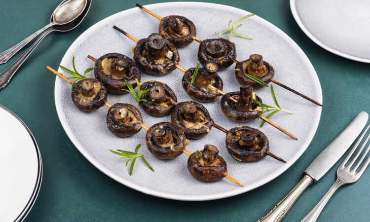 Грильовані шампіньйони в часниковому маринаді