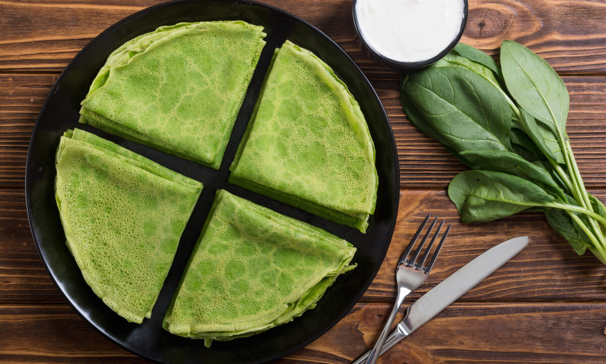 шпинатные блины